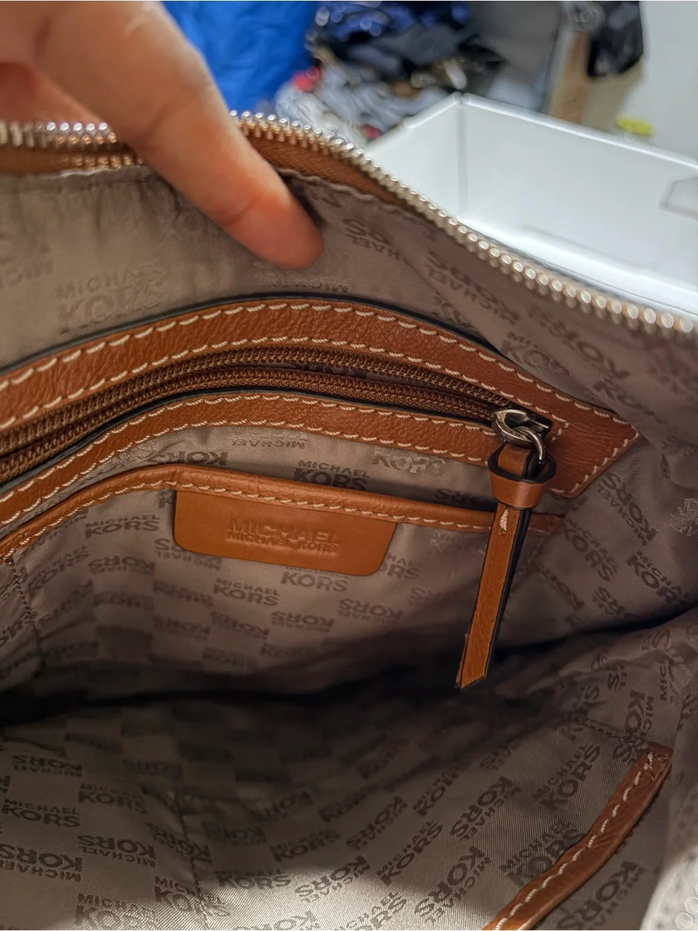 Michael Kors Tan Leather Hobo Shoulder Bag